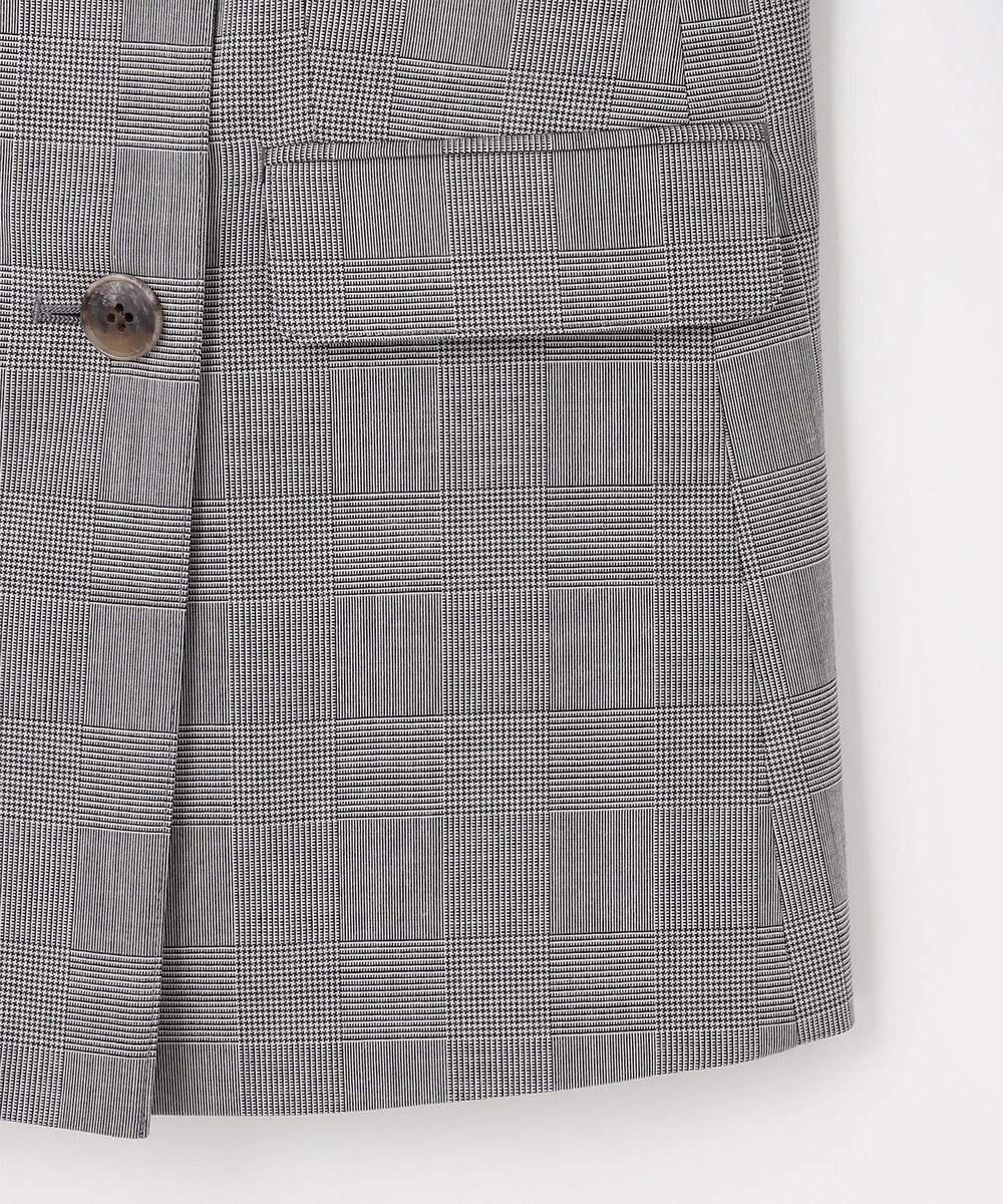 J.PRESS LADIES T/R/Wグレンチェック ダブル ジャケット 