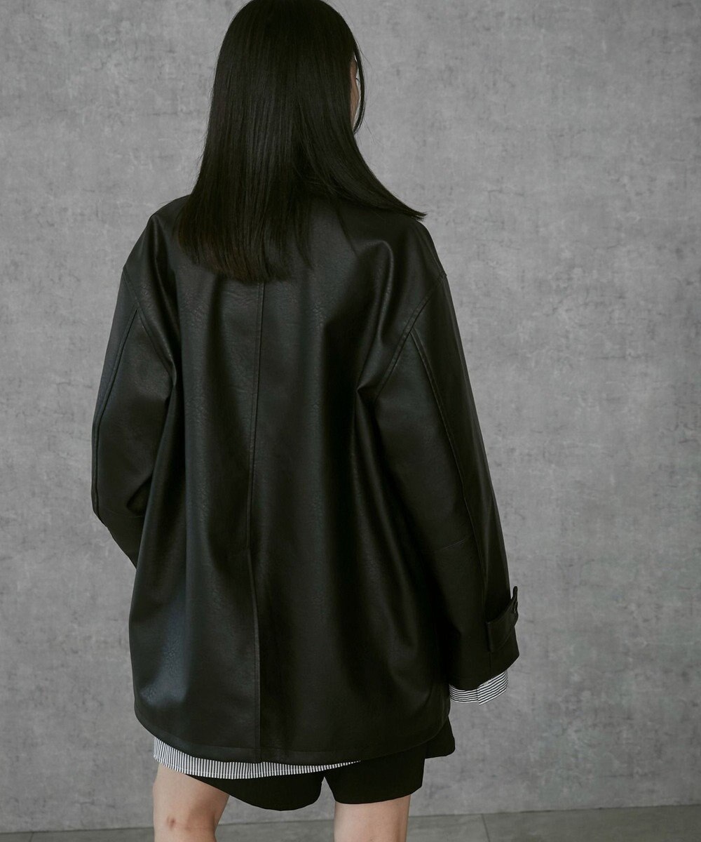 WEGO 【ユニセックス着用ITEM】シンセティックレザーカーコート 