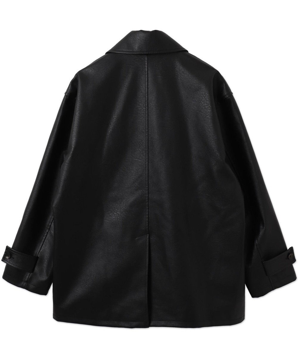 WEGO 【ユニセックス着用ITEM】シンセティックレザーカーコート 