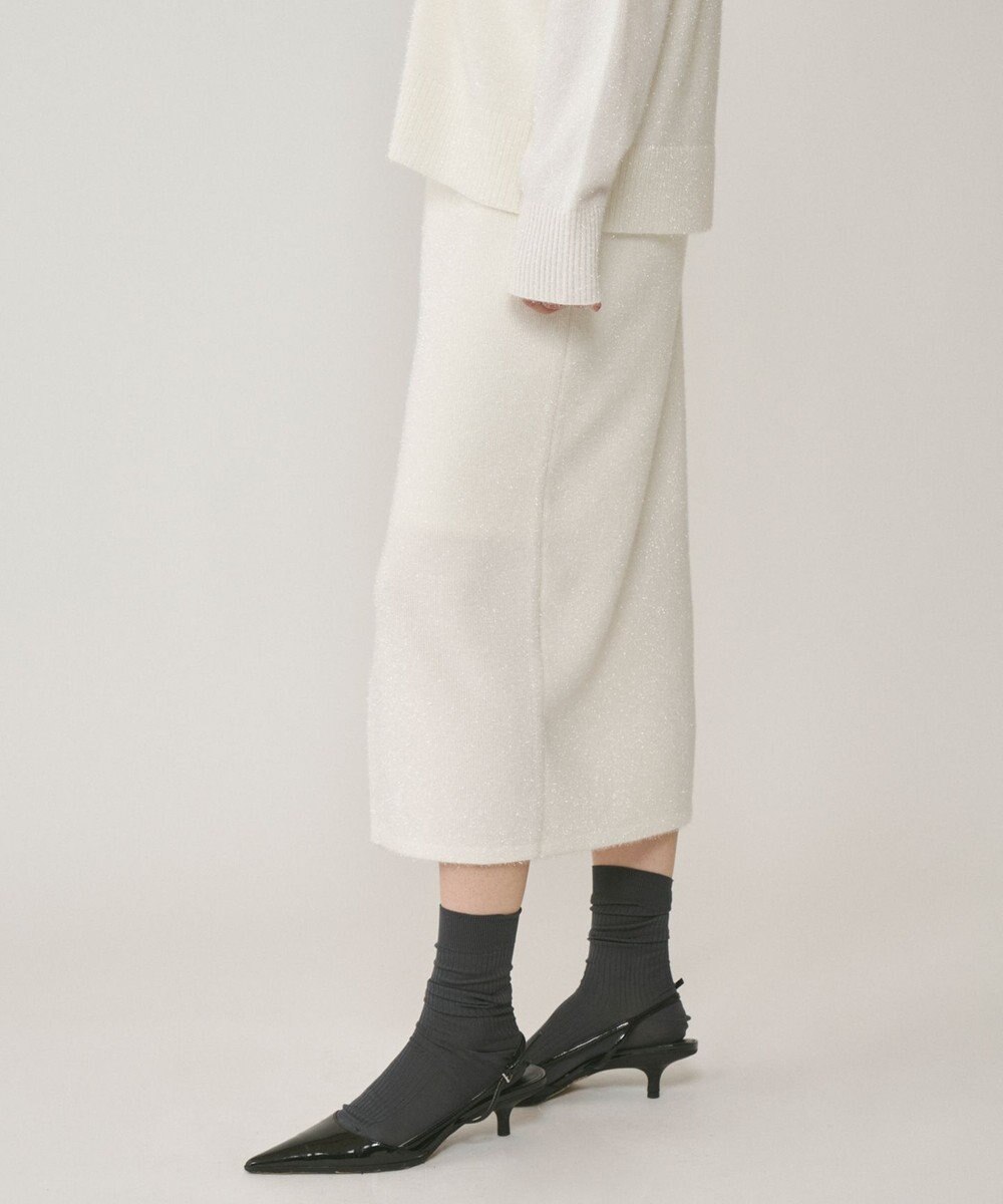 GRACE CONTINENTAL フィルムヤーンニットスカート 