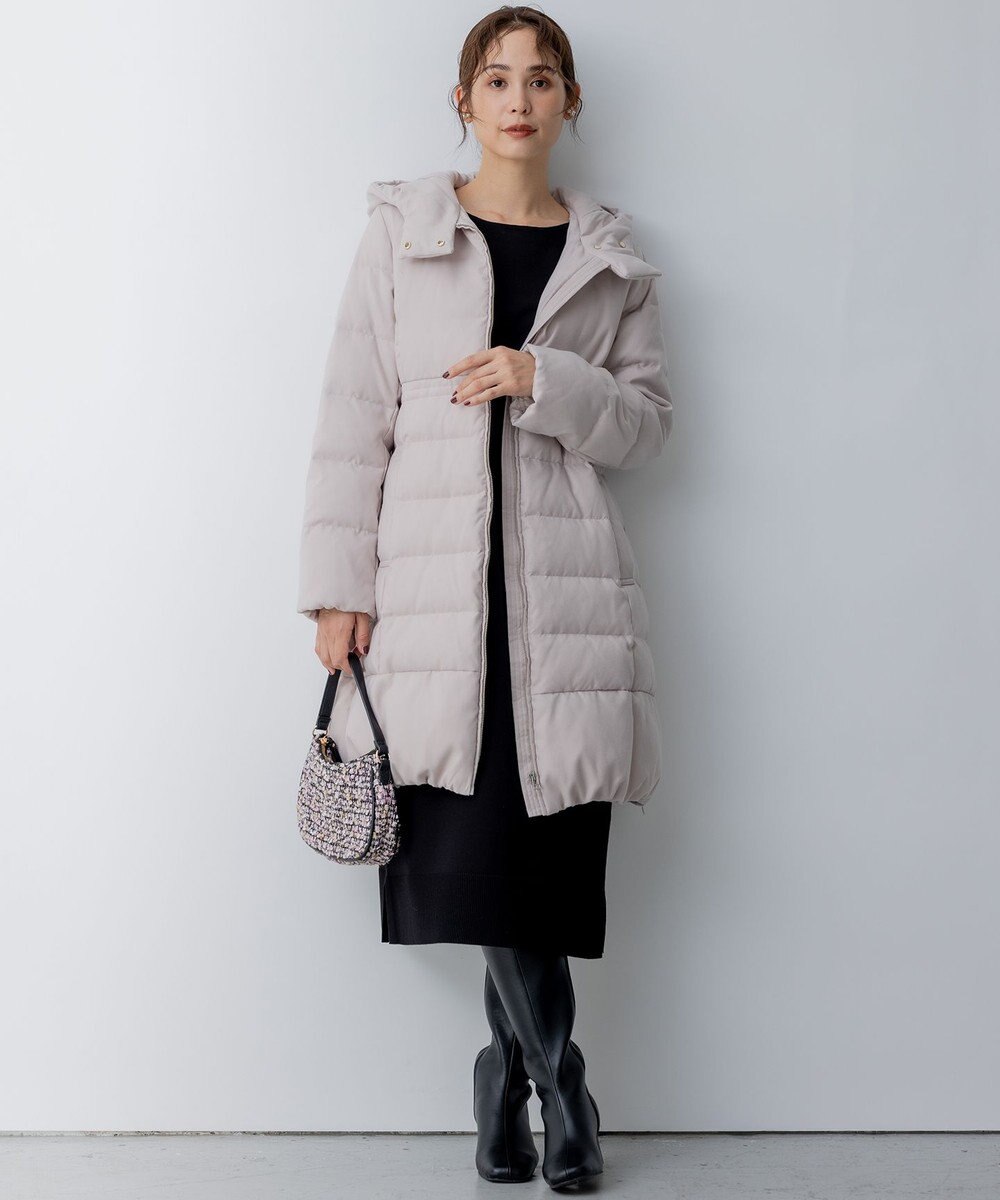 組曲 【洗える】ライトタフタロングダウン 