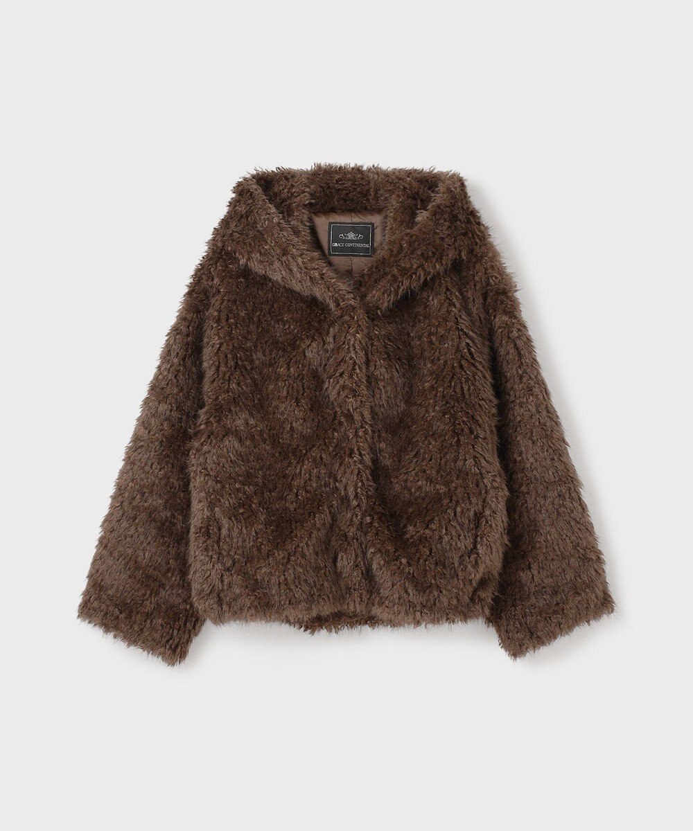GRACE CONTINENTAL フェイクファーブルゾン 