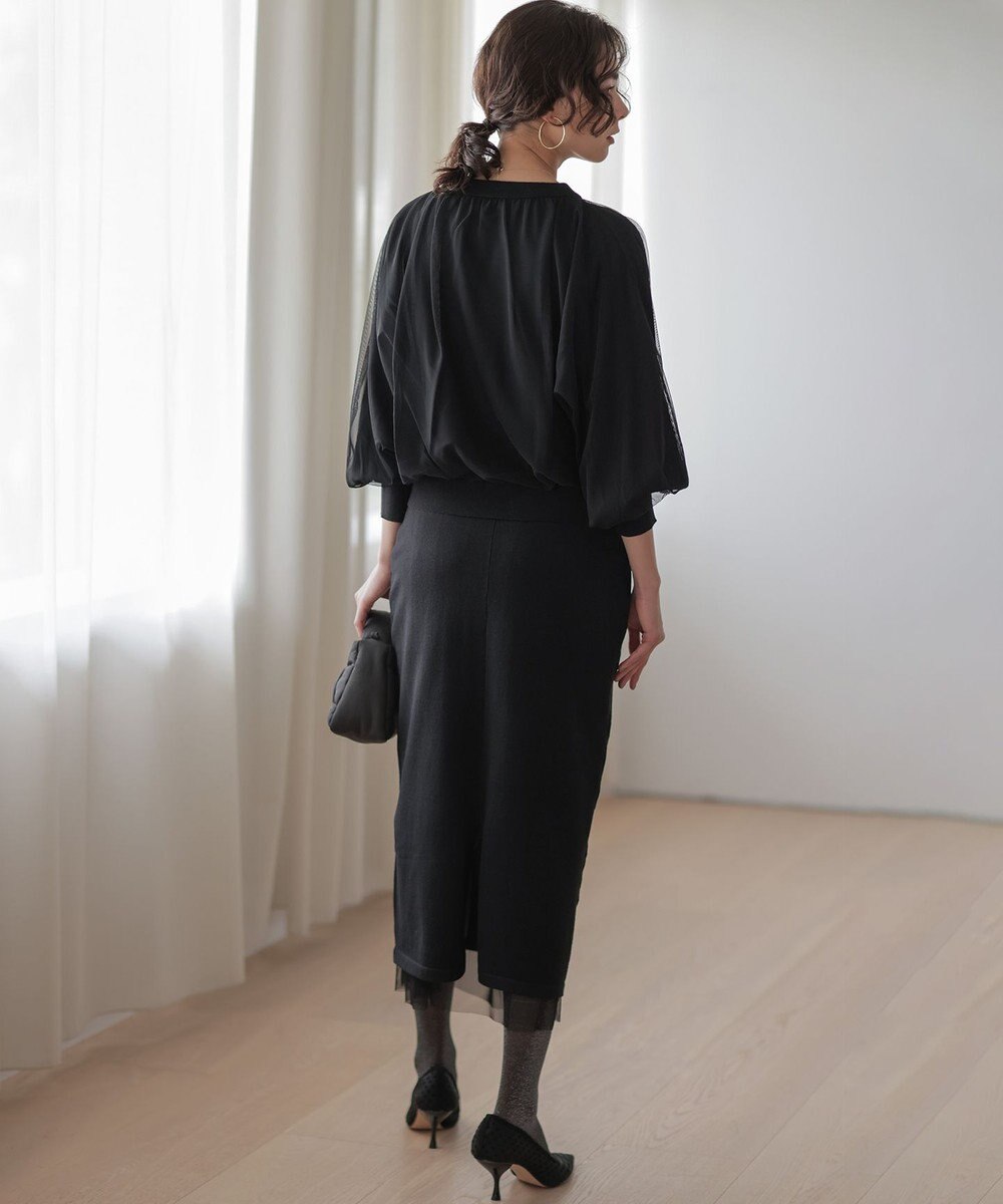 組曲 S 【WEB限定】チュールニット×リバーシブルスカート セット 