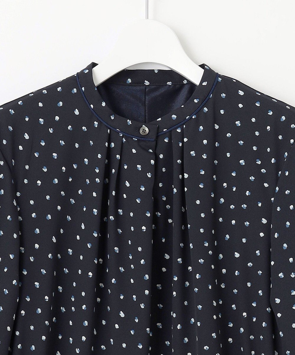 J.PRESS LADIES S 【洗える】ドット フラワープリント ワンピース 