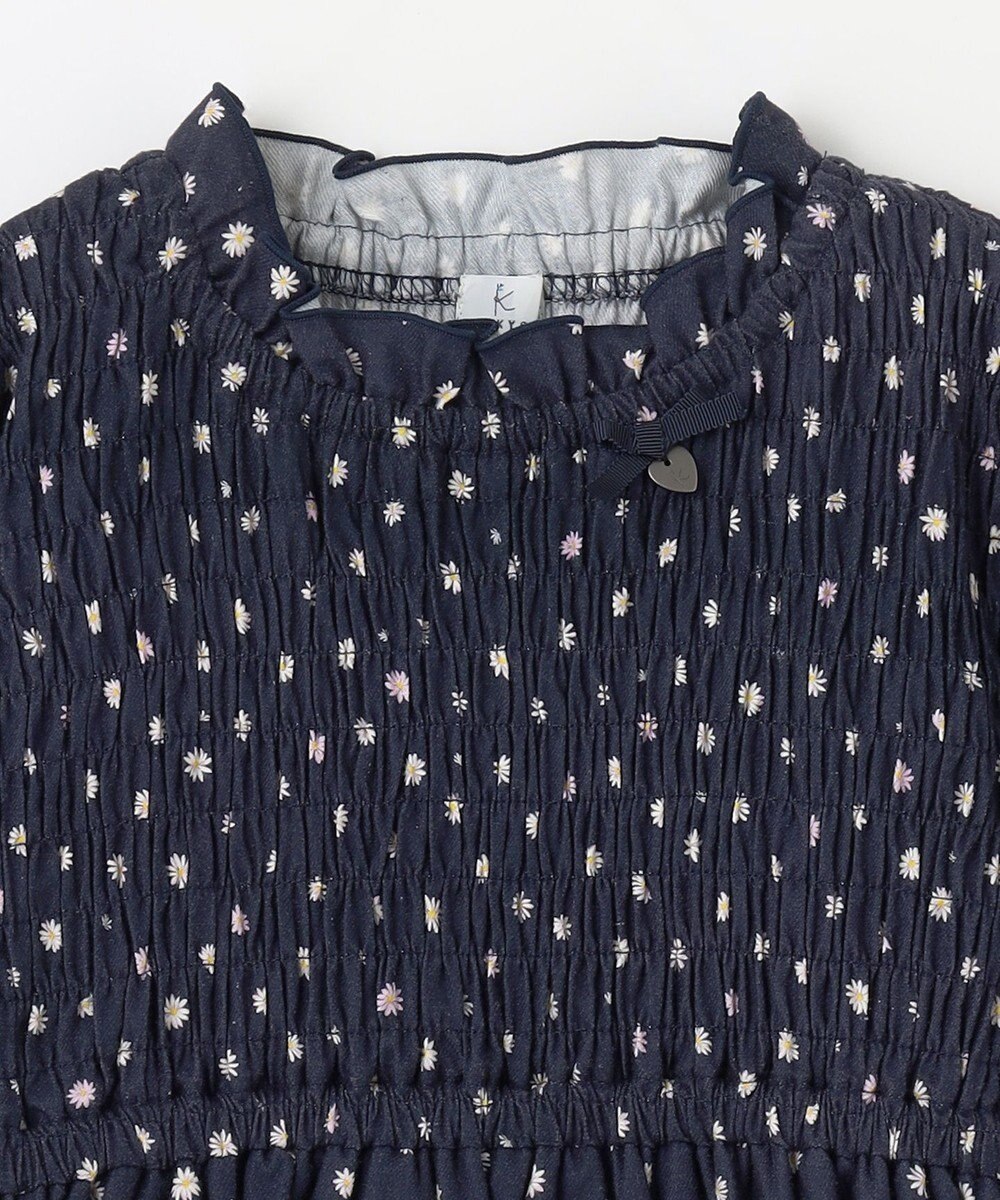 組曲 KIDS 【150-160cm】モノトーン花柄 ワンピース 