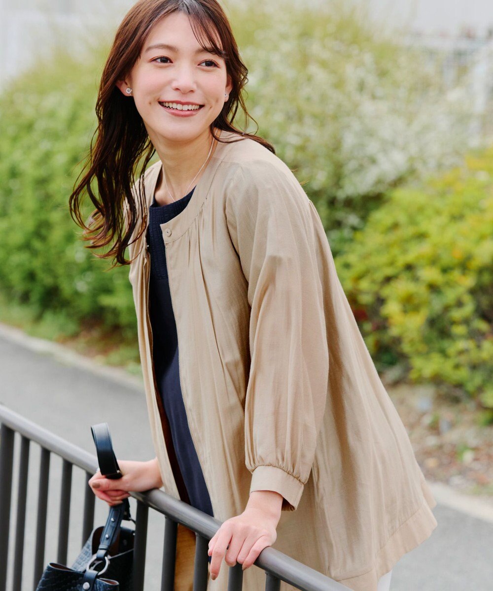 Tiaclasse L 【洗える】シアーロングブルゾン 