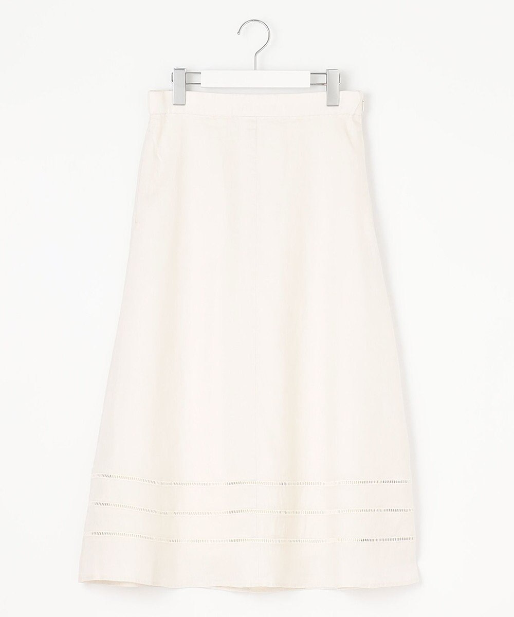 自由区 【XSサイズ～/洗える/セット可】エンブロイダリーリネン フレアスカート 