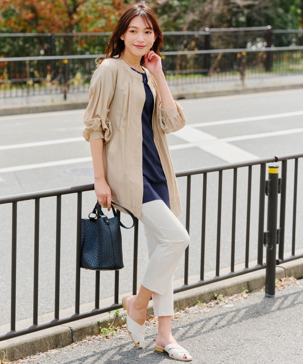 Tiaclasse L 【洗える】シアーロングブルゾン 