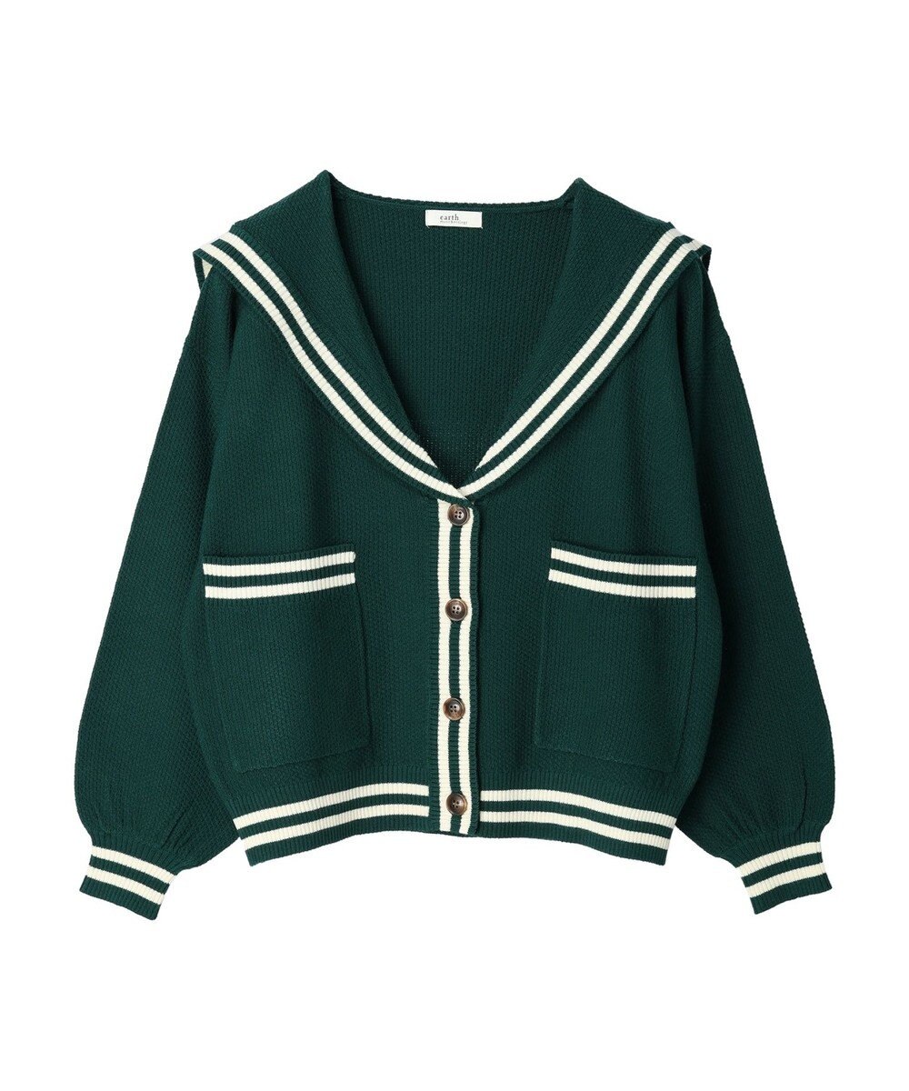 earth music&ecology セーラーニットカーディガン 
