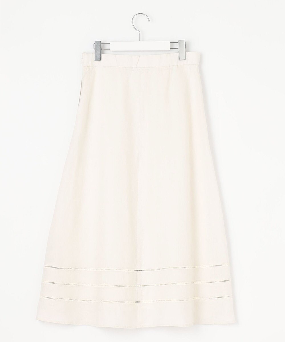 自由区 【XSサイズ～/洗える/セット可】エンブロイダリーリネン フレアスカート 