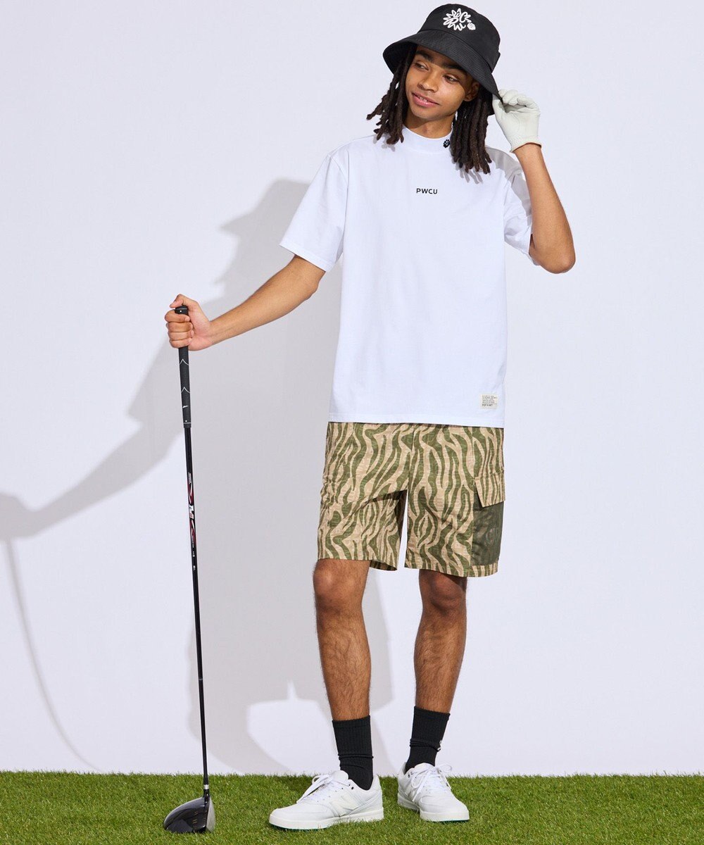 PW CIRCULUS 【吸水速乾 / UV遮蔽率99% UVカット / ストレッチ】【MEN】アニマルグラフィックモックT ゴルフ 