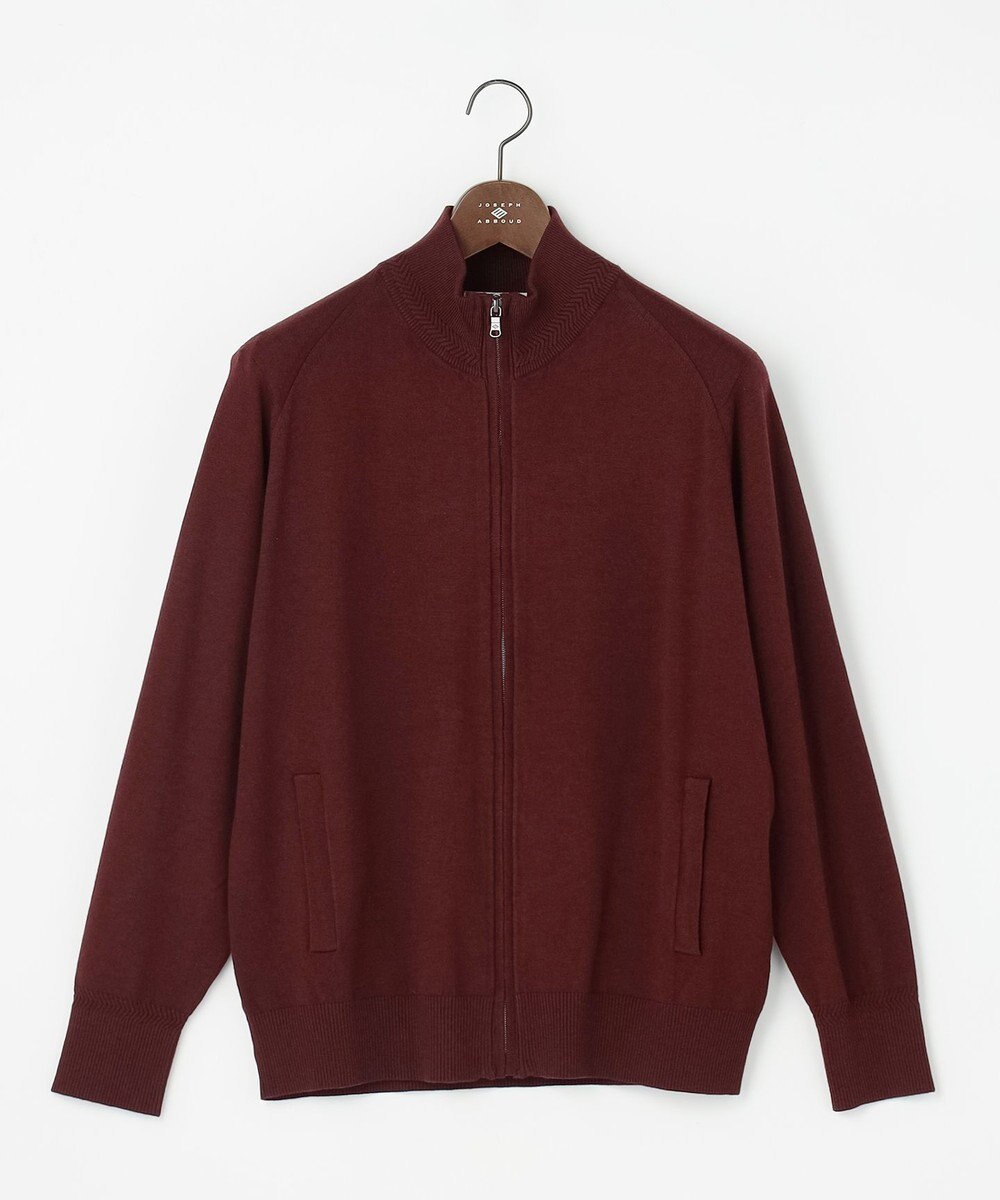 JOSEPH ABBOUD 【チクチクしない/イージーケア/3シーズン対応/サスティナブル】SNOWY  スタンドジップカーディガン 