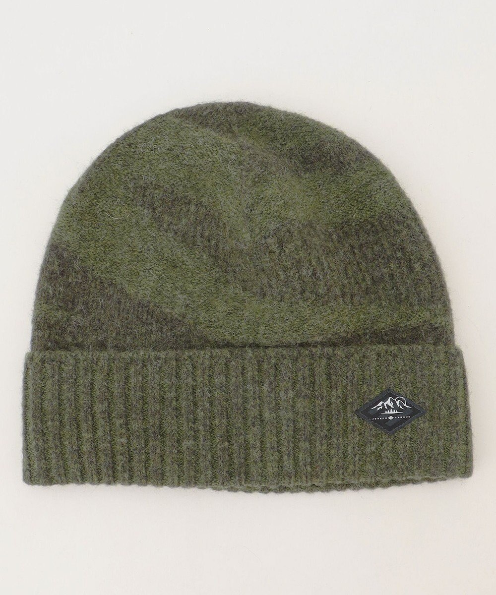 JOSEPH ABBOUD MOUNTAIN 【イタリア糸使用/軽量】ブークレーカモフラージュ ニット帽 