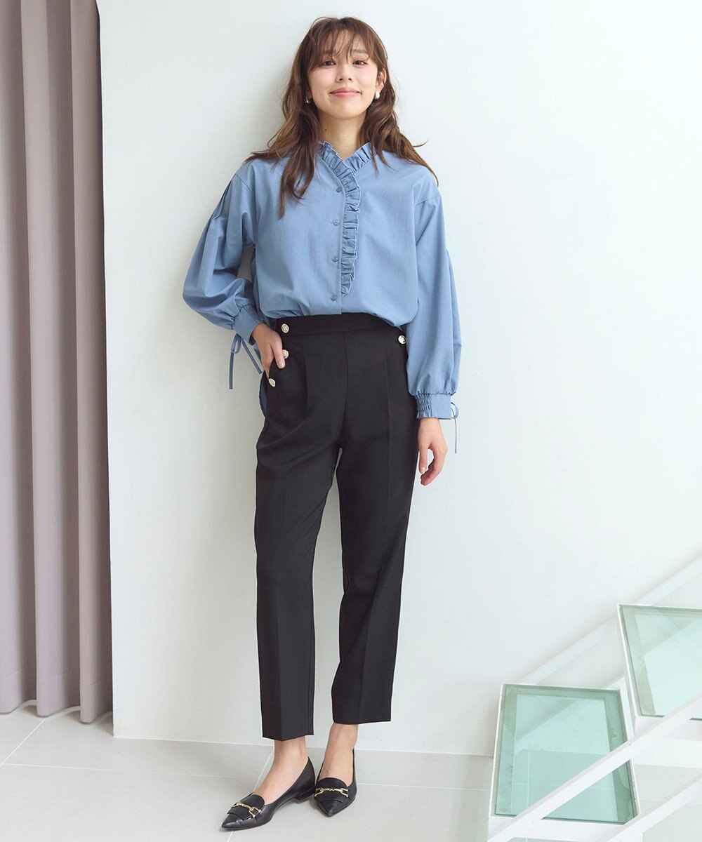 Feroux 【洗える】マリンテーパードパンツ 