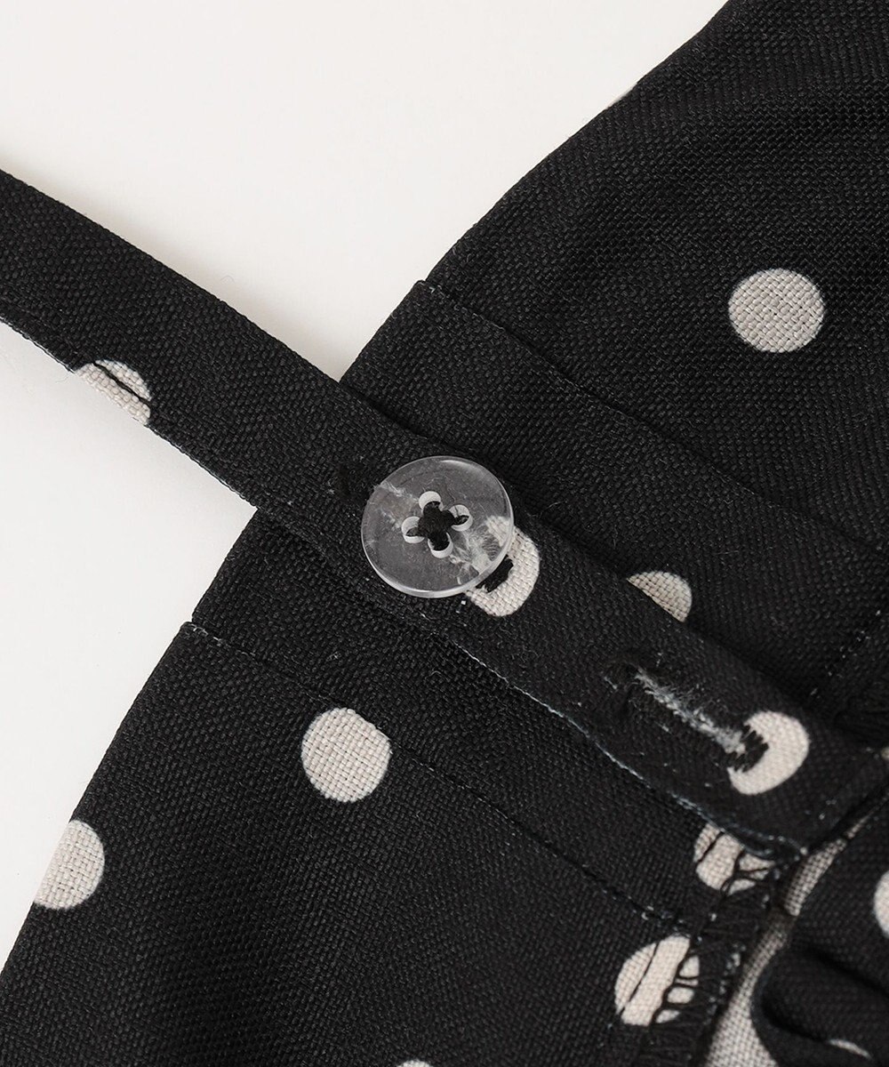 ANY KIDS 麻ライク ドット柄 ガウチョ 