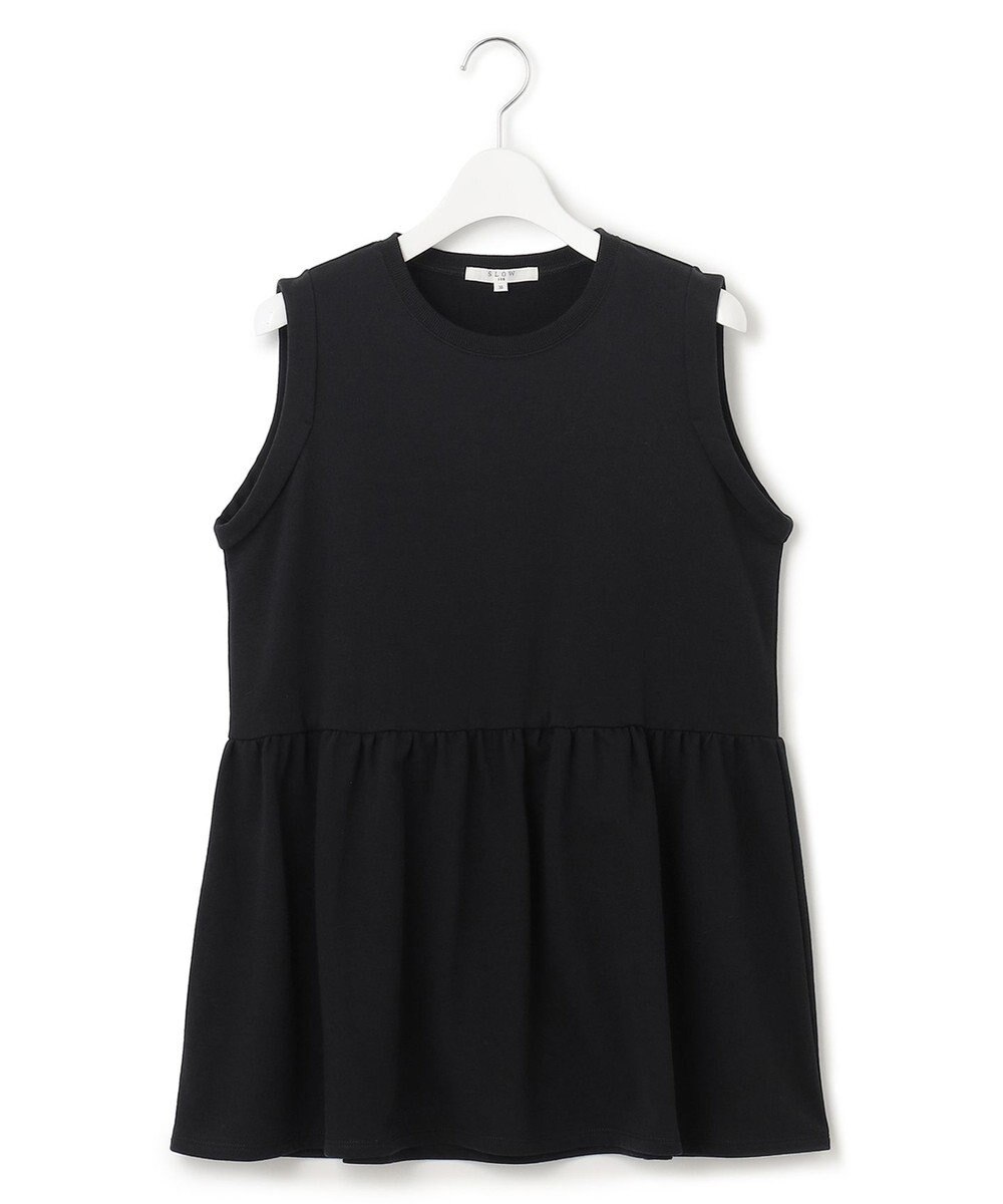 23区 【SLOW/洗える】コンパクトインレー ペプラムヘム カットソー 