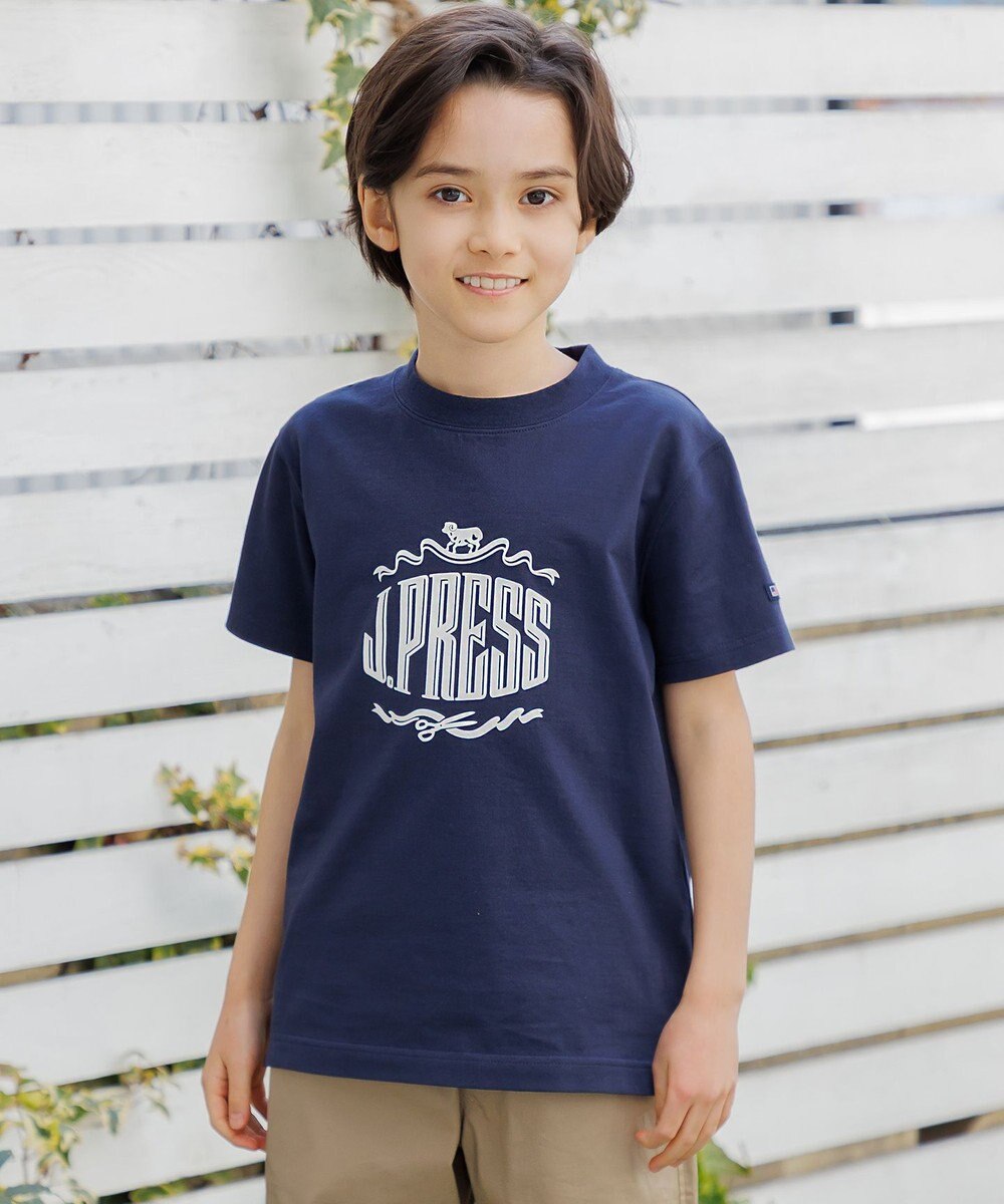 J.PRESS KIDS 【140-170cm】 50/2天竺ロゴＴシャツ 