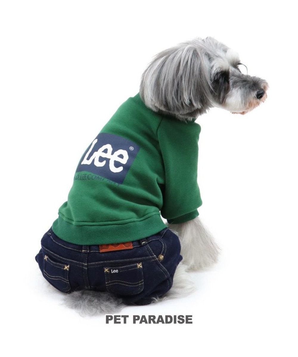 PET PARADISE 犬 服  Ｌｅｅ パンツつなぎ 〔小型犬〕 ブロックロゴ 犬服 犬の服 犬 服 ペットウエア ペットウェア ドッグウエア ドッグウェア ベビー 超小型犬 小型犬 暖かい 緑系
