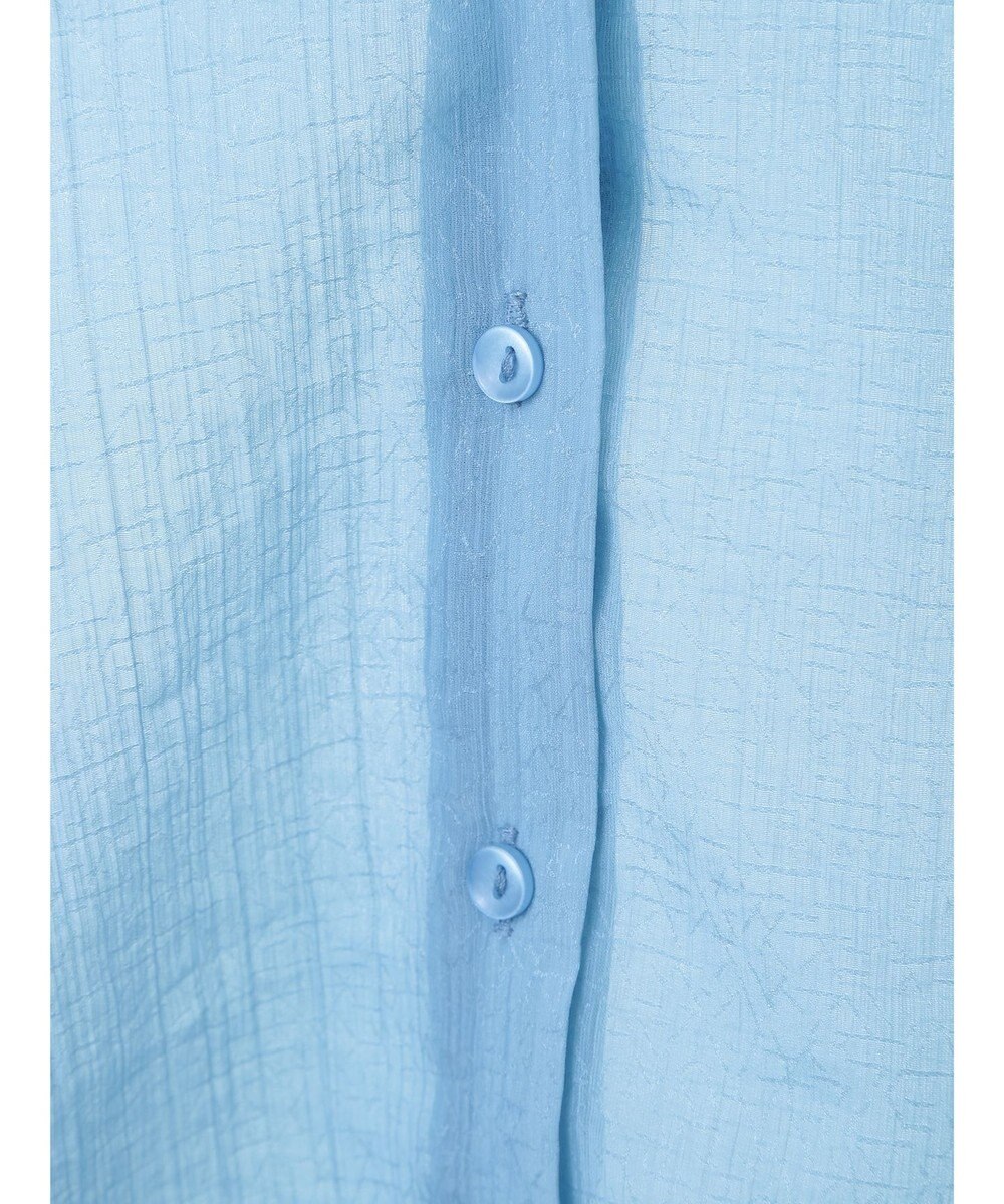 earth music&ecology キラキラシアーギャザーシャツ 