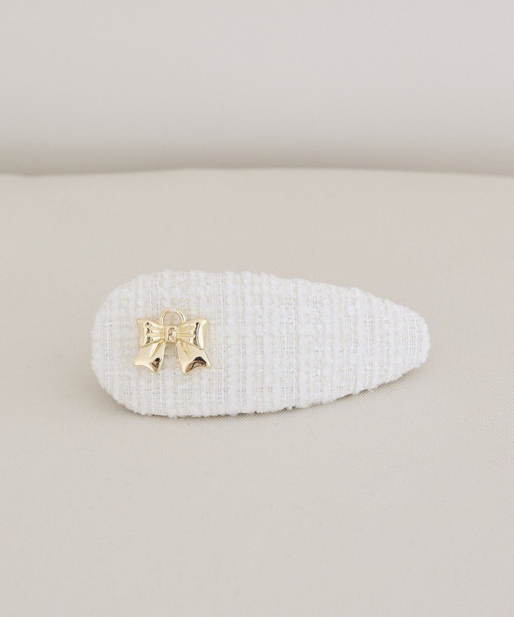 Maison de FLEUR ツイードリボンスリーピン 