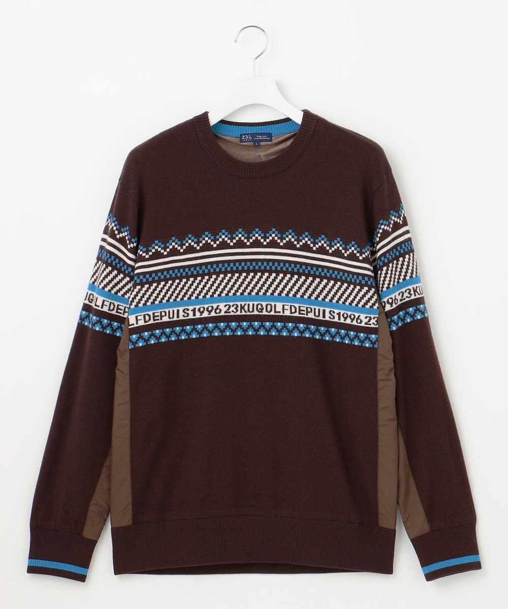 23区GOLF 【MEN】【ウォッシャブル】フェアアイル柄ニット 