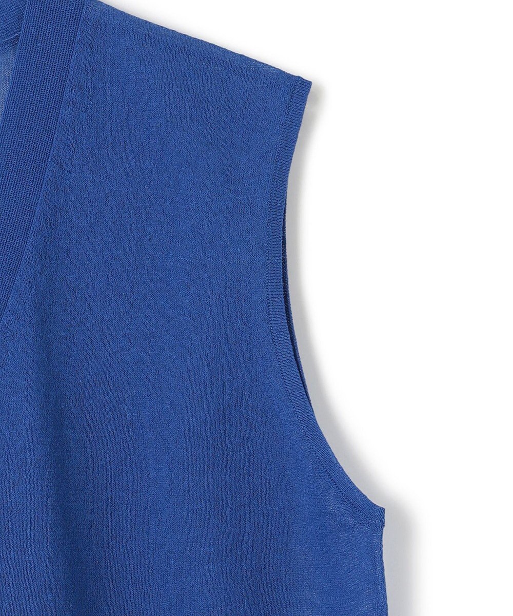 BEIGE， 【洗える】MILANO / リネン混シアーロングジレカーディガン 