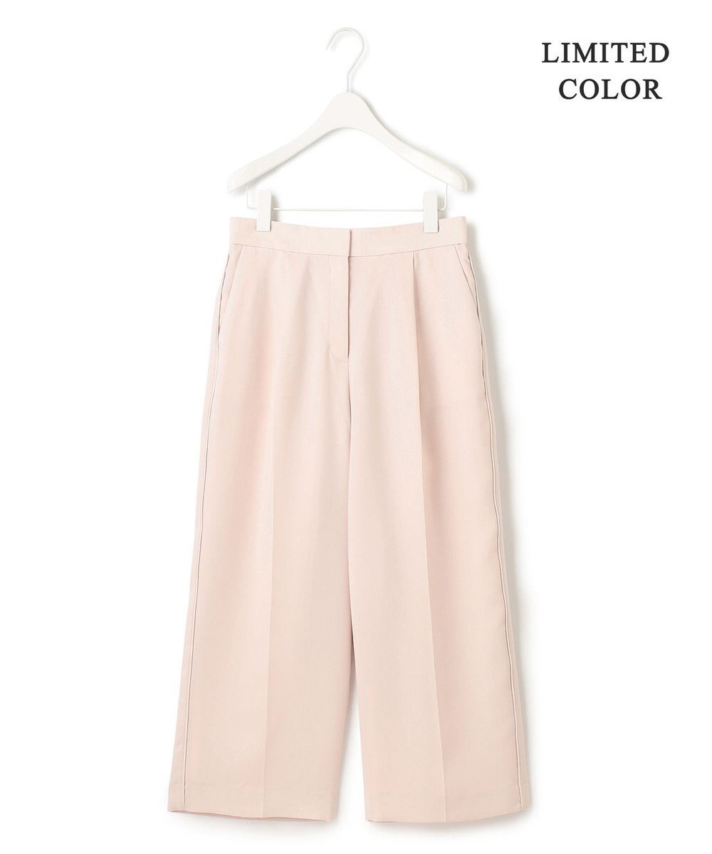 ICB 【WEB限定カラーあり】FluidBackSatin ワイドクロップドパンツ 