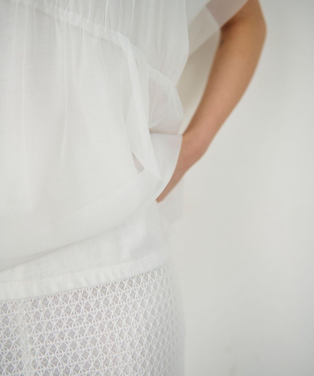 GRACE CONTINENTAL チュールレイヤードトップ 