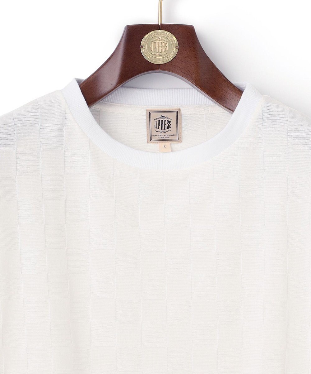 J.PRESS MEN ブロックリンクス クルーネック Tシャツ 