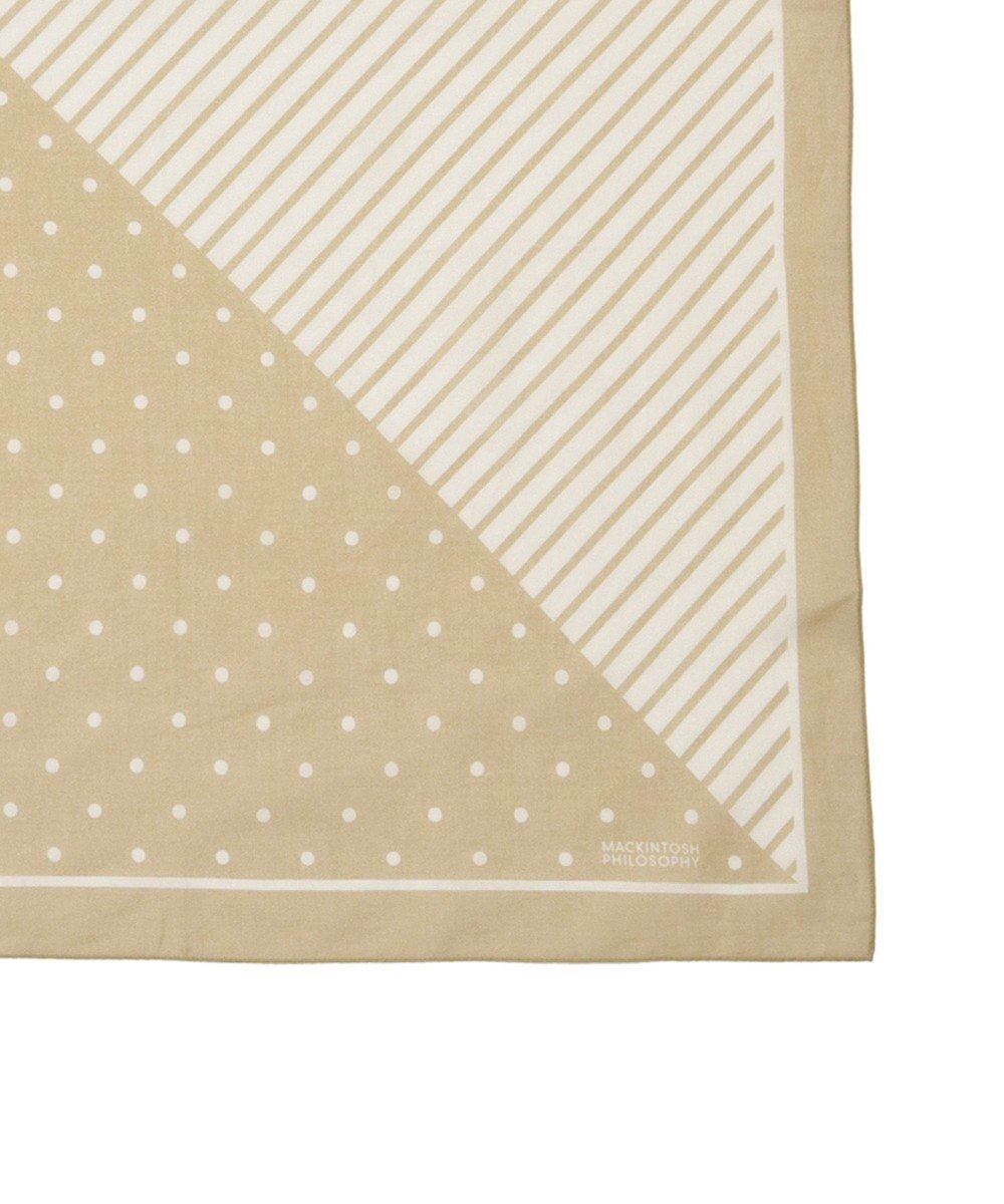 MOONBAT 【洗える/日本製】MACKINTOSH PHILOSOPHY チェックロゴ コットンスカーフ 65cm×65cm 