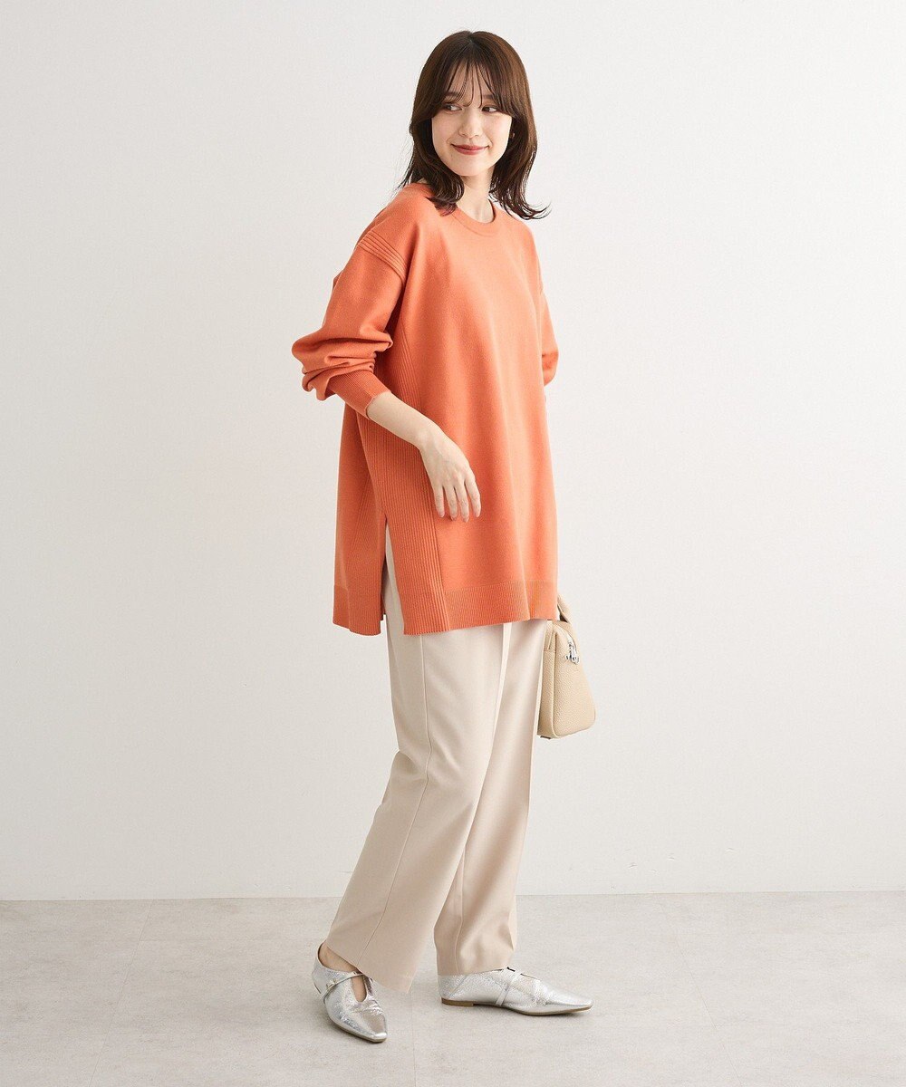 Green Parks もちやわサイドリブニットチュニック 