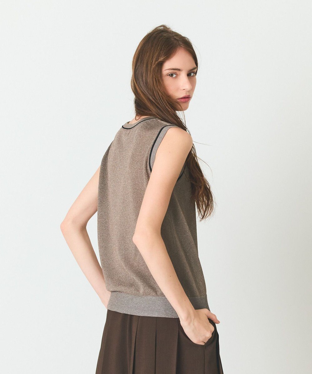 GRACE CONTINENTAL ロゴモチーフラメノースリーブ 