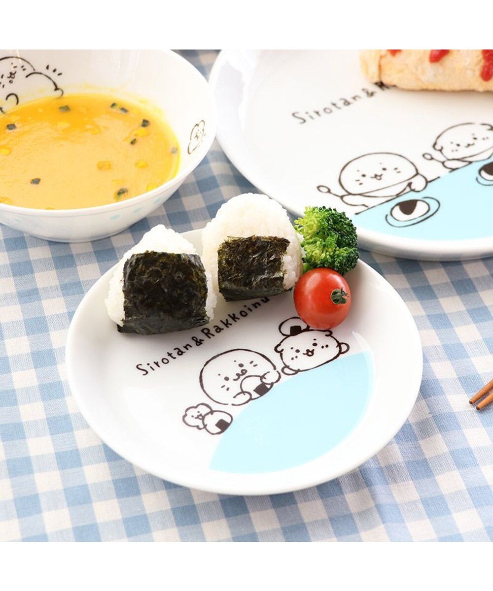 Mother garden しろたん しろたん＆らっこいぬ 洋風プレート S 15.5cm 単品 日本製 