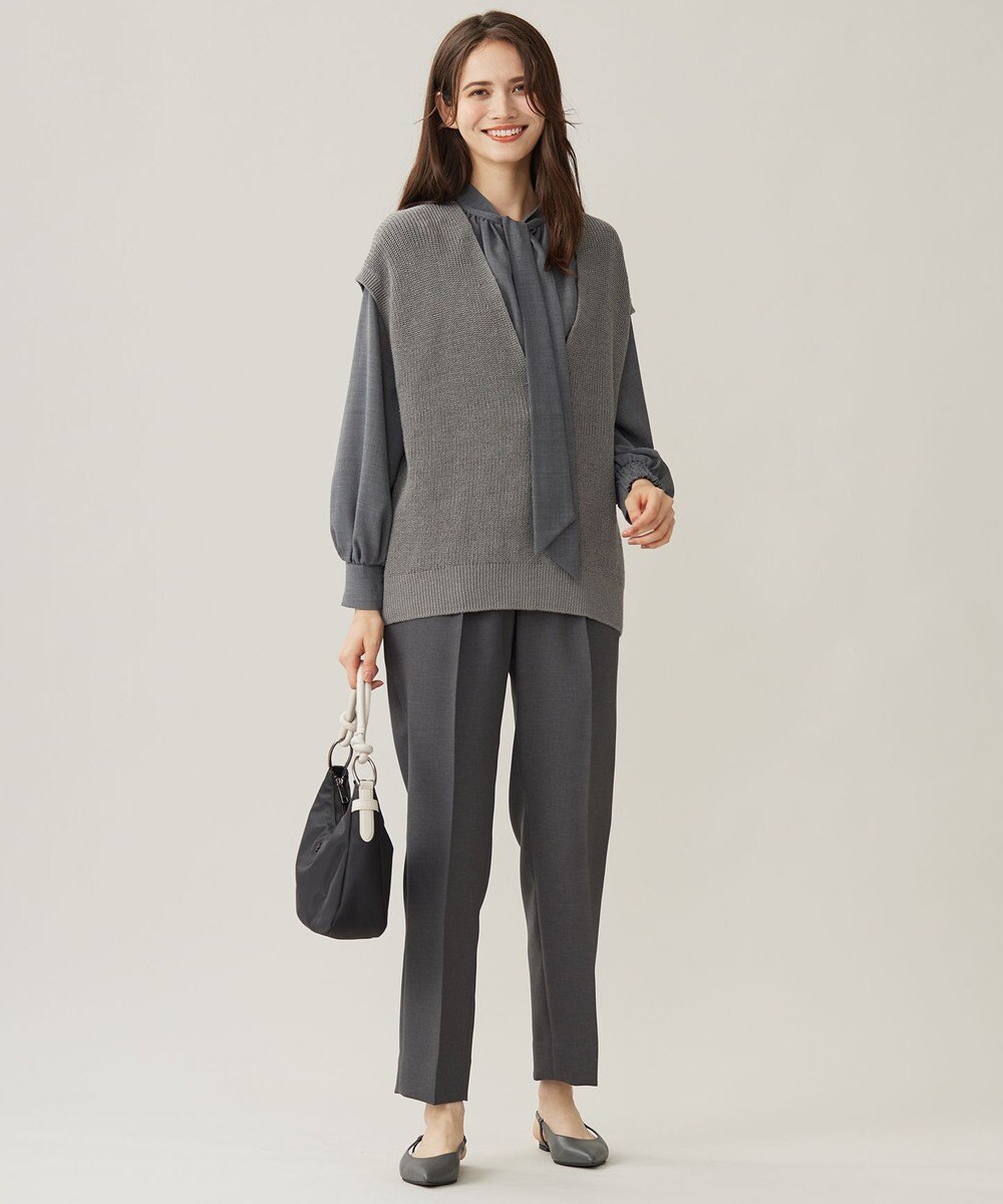 自由区 L 【洗える】ツイステッドダブルクロス テーパード パンツ 