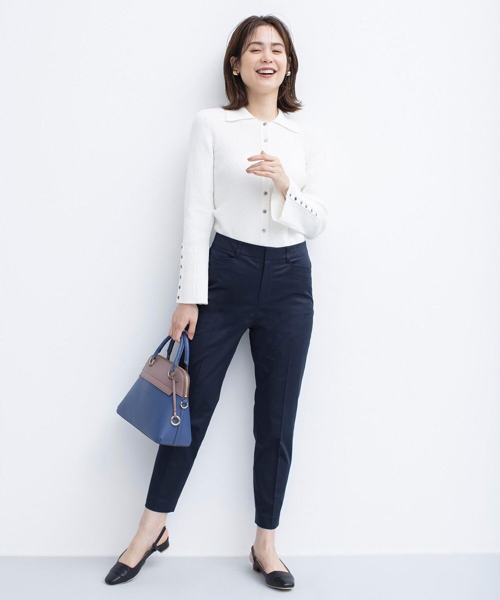 組曲 L 【WEB限定】ミニブークレー襟付きニットポロ 