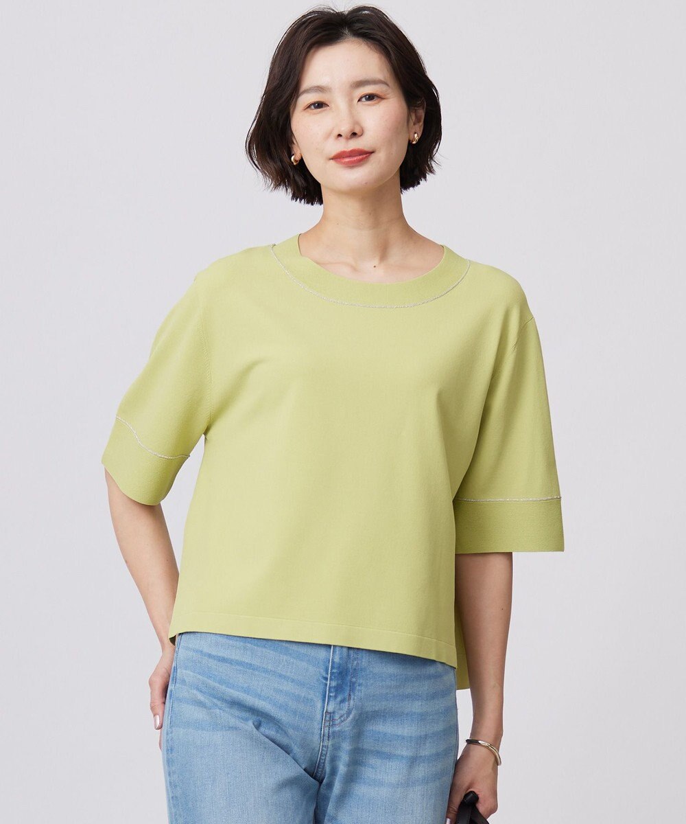 J.PRESS LADIES S 【洗える】RAYON ELITE STRETCH ニットT 