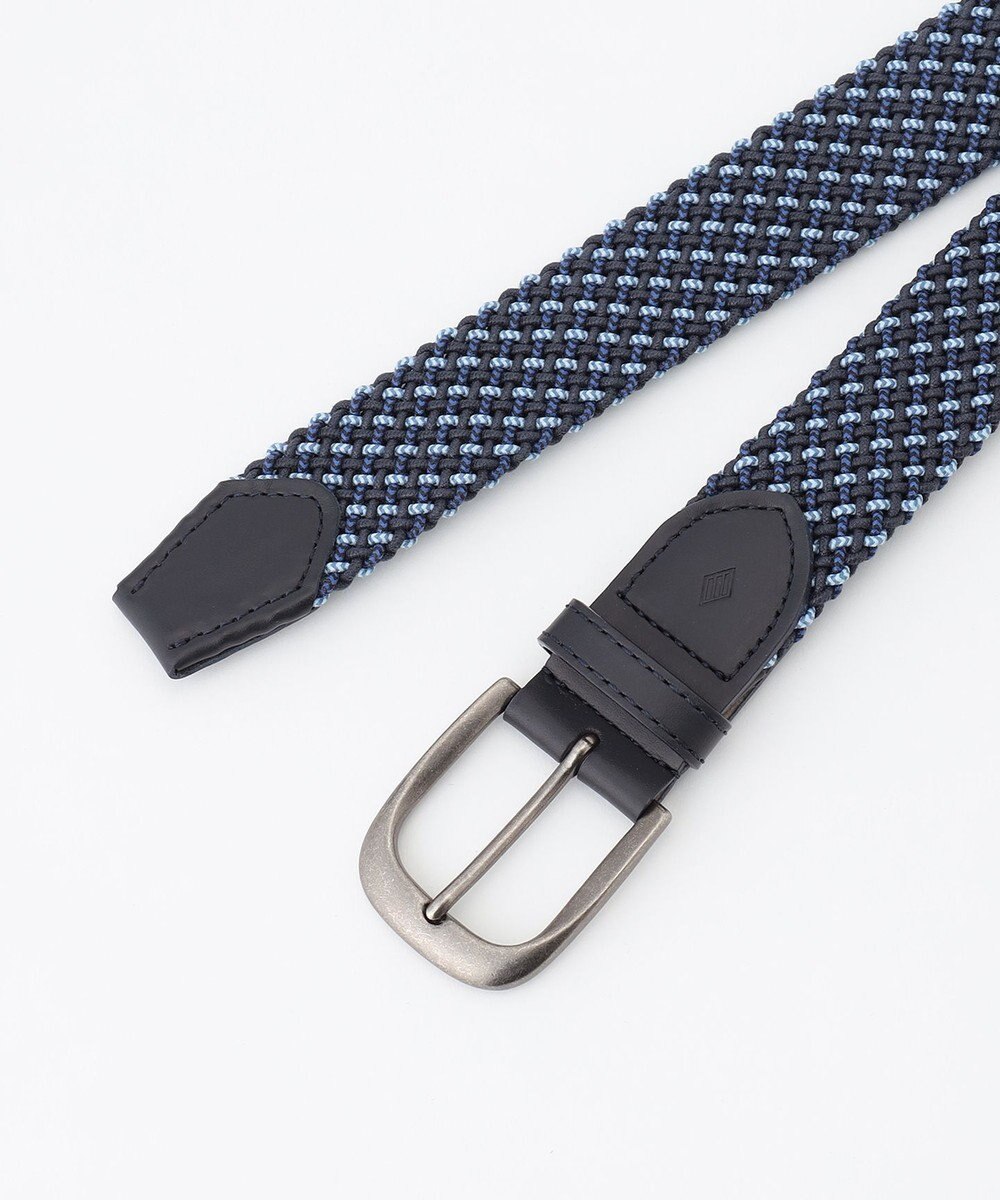 JOSEPH ABBOUD 【イタリア素材・ストレッチ・日本製】ミックスコードメッシュ ベルト 