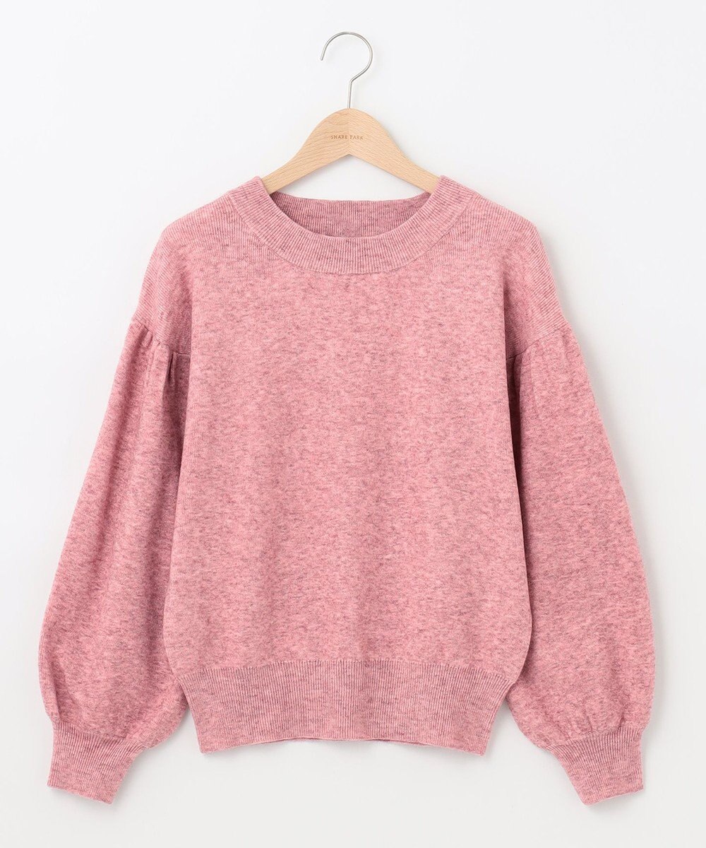 SHARE PARK LADIES ソフトタッチパフスリーブニット 