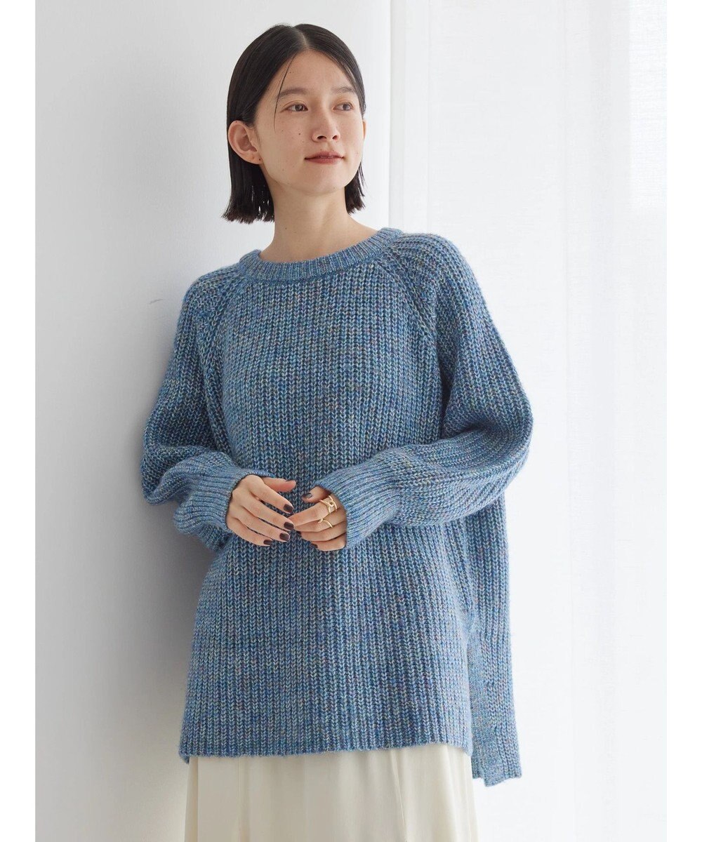 AMERICAN HOLIC Ｍｉｘヤーンラグランニットプルオーバー 