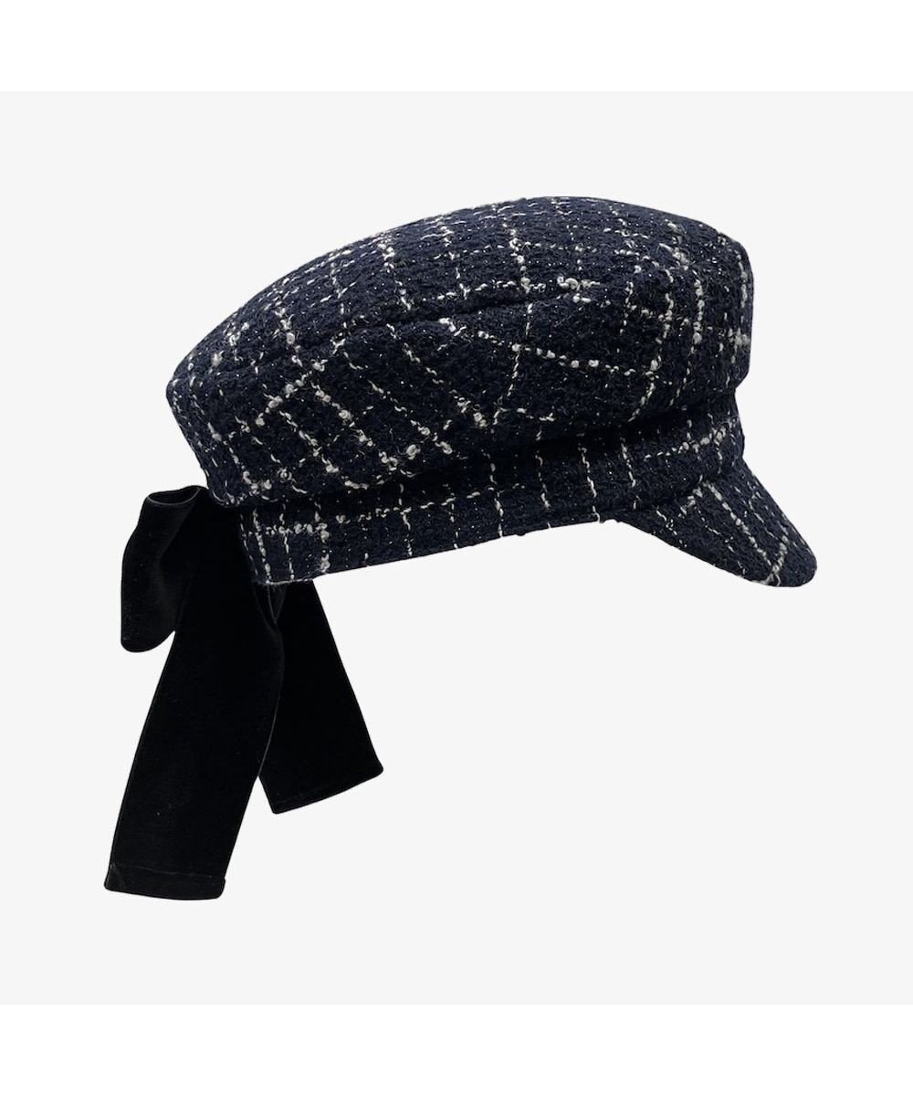 林八百吉商店 un chapeau ツイードマリンリボンキャス 