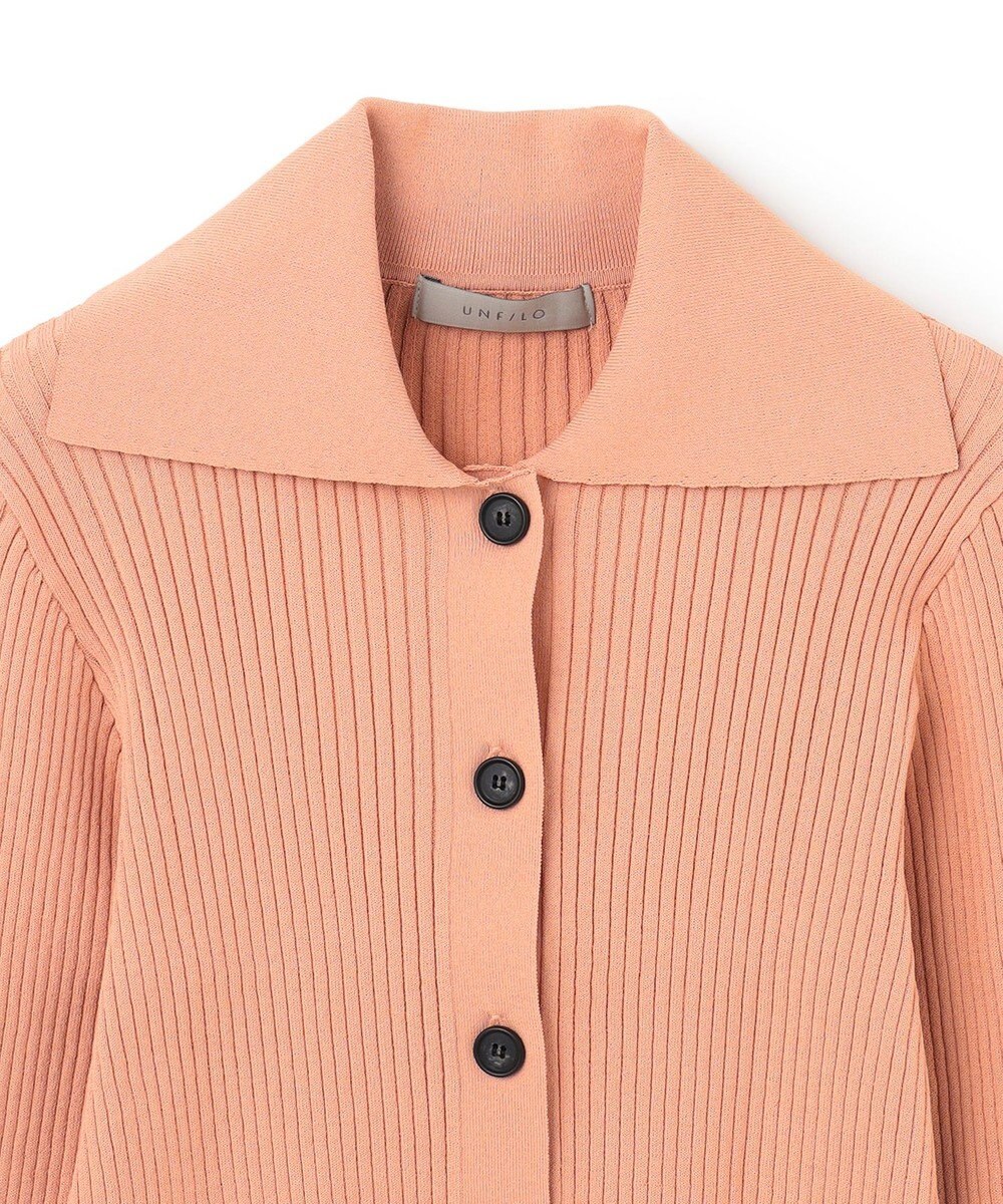 UNFILO 襟付きクロップドカーディガン 