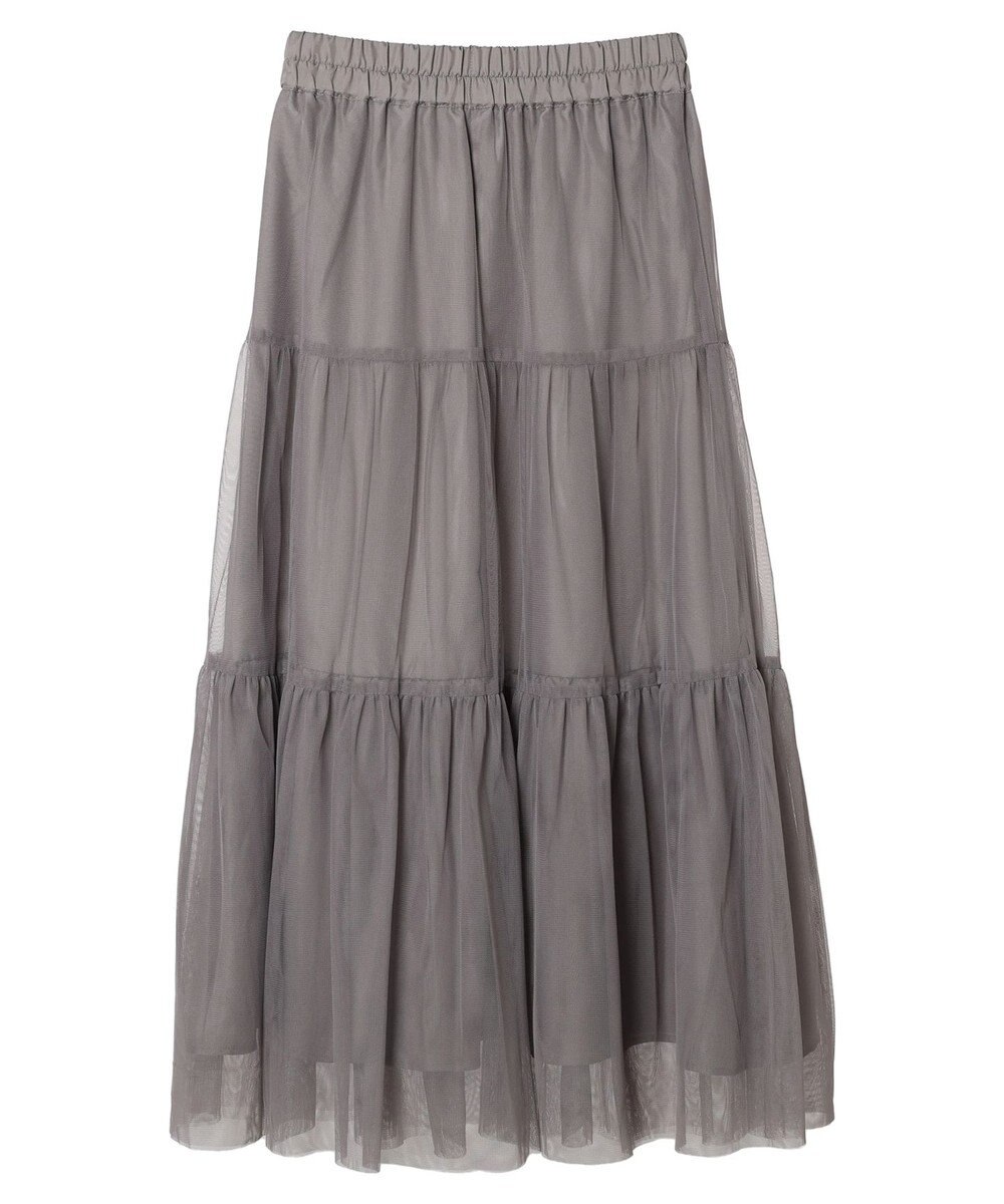 earth music&ecology ティアードチュールスカート 
