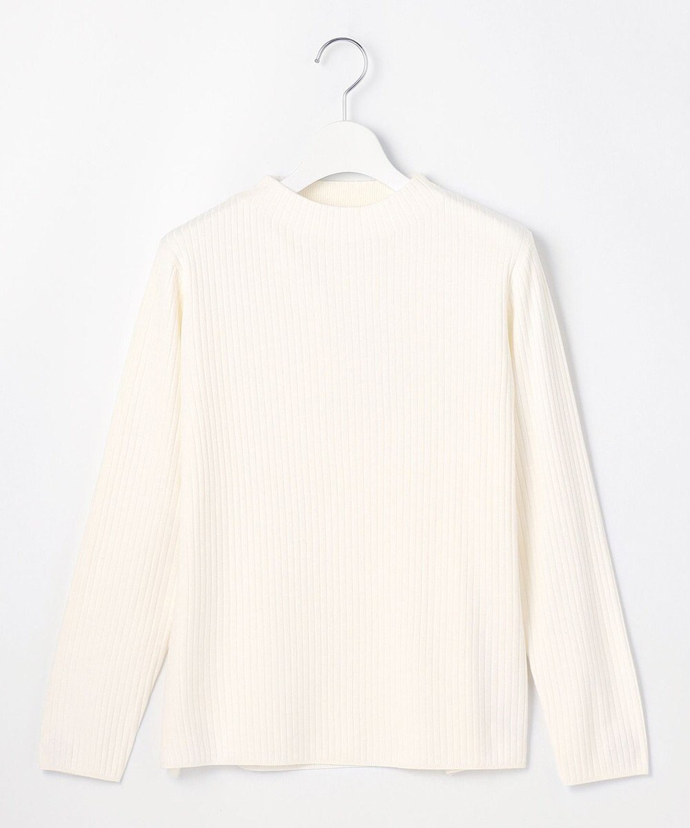 J.PRESS LADIES L 針抜きフライス リブ ボトルネック カットソー 