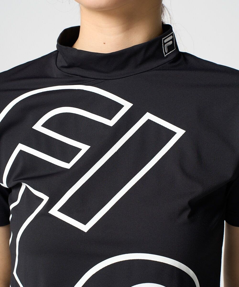 FILA GOLF／marie claire 【FILA GOLF】 バックプリントモックネックシャツ 