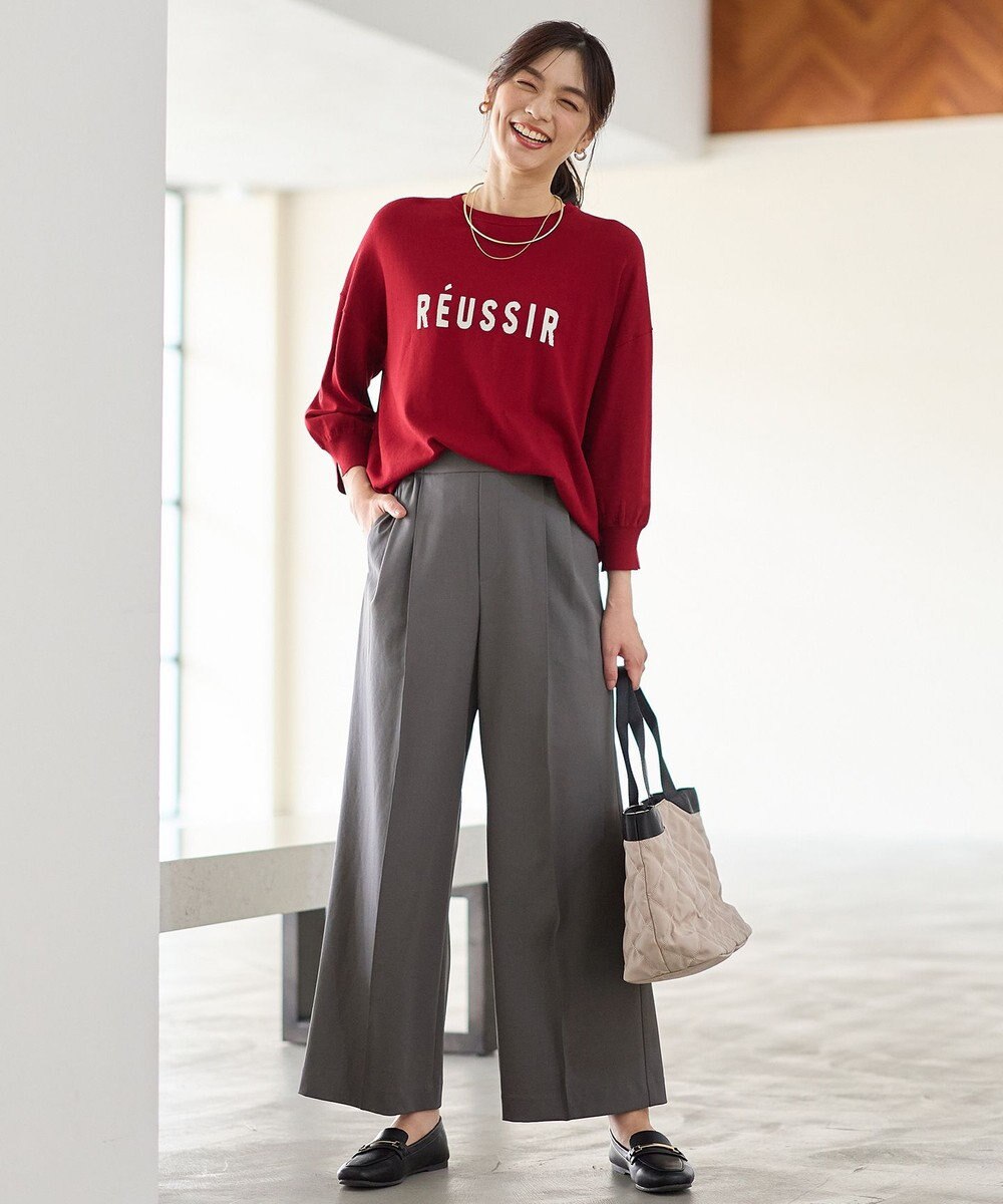 ANY インターシャロゴニットプルオーバー 