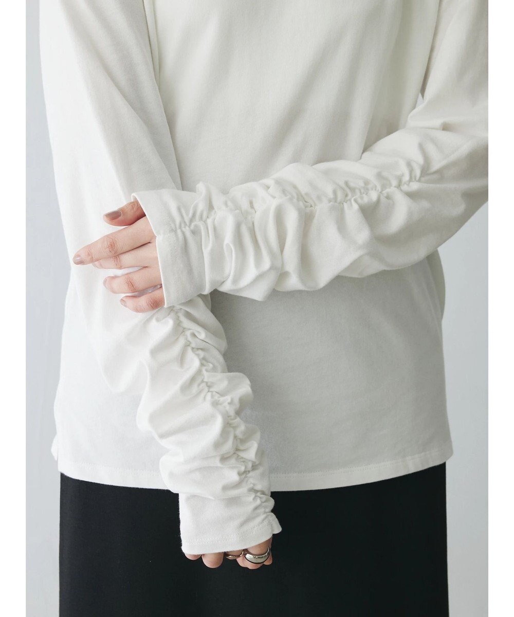 Green Parks AnriettMusee シャーリングスリーブＴシャツ＋レースキャミソールＳＥＴ 