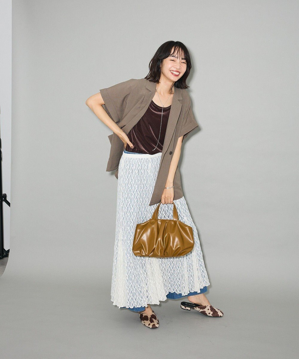 Green Parks ２ＷＡＹパネル切り替えレースフレアスカート 