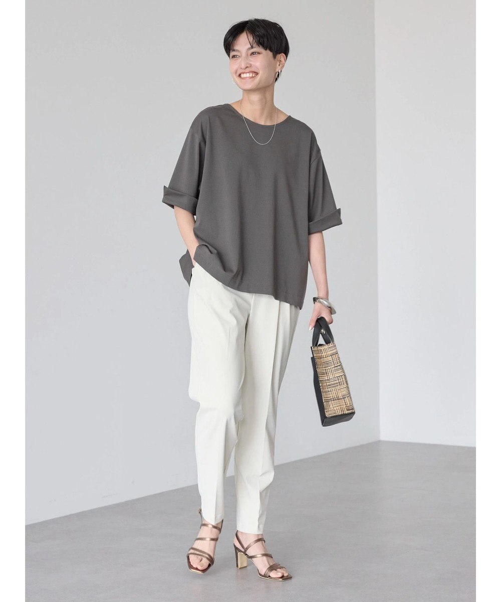 AMERICAN HOLIC 接触冷感バックタック袖折り返しカットプルオーバー 