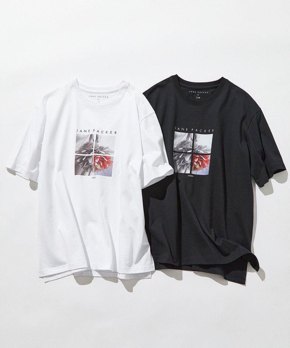 23区 S 【洗える】JANE PACKERコラボ フォトプリント Tシャツ 