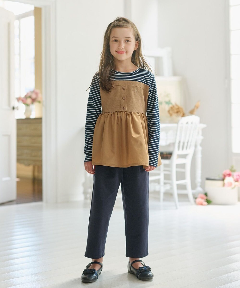 組曲 KIDS 【18-24㎝】かんたんストラップ バレエシューズ 